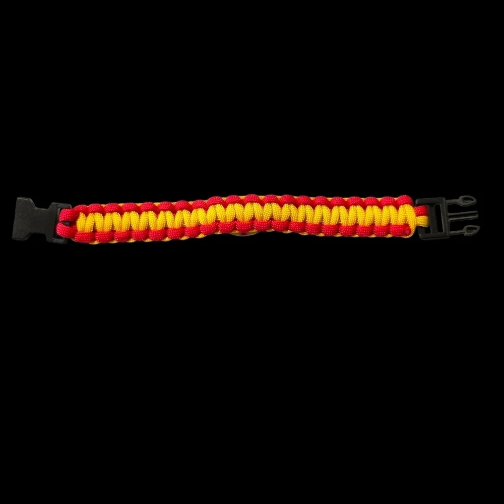 Kansas City Chiefs Red and Yellow Paracord Bracelet